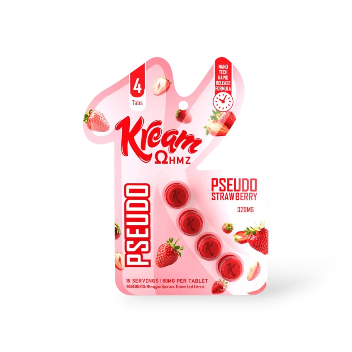 Kream Pseudo Strawberry Chewable Tablets 80mg Kream Pseudo Strawberry Chewable Tablets 80mg